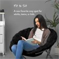 thumbnail image 4 of Urban Shop Oversized Mongolian Faux Fur Saucer Chair, Black, 4 of 4