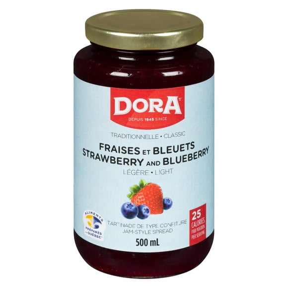 Dora Tartinade Légère Traditionnelle aux Fraises et aux Bleuets