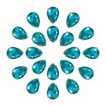 thumbnail image 1 of Unique Bargains 20Pack Teardrop Sew on Rhinestone - 18x13mm Glass Teardrop Crystal Rhinestones in Gold Prong Setting (Lake Blue), 1 of 7