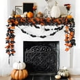 thumbnail image 1 of LSLJS Halloween Decoration Artificial Leaf Garland Rattan Hanging Maple Leaf Garland Indoor Home Halloween Christmas Party Mantel Decoration Halloween Maple Leaf Vine, 1 of 6
