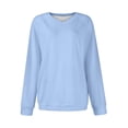 thumbnail image 4 of Chandails en Molleton Col en V pour Femmes Manches Longues Décontractées Tops Chandail Oversize, 4 of 5