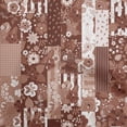 thumbnail image 1 of oneOone Polyester Spandex Maroon Fabric Asian Mix Floral Fabric For Sewing Printed Craft Fabric By The Yard 56 Inch Wide, 1 of 4