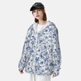 thumbnail image 3 of Vsdgher Rabbit And Butterfly Print Adult Hoodie Shirts Rash Guard for Men Women,Long Sleeve Sun Protection Fishing Shirts for Athletic Running Swim-3X-Large, 3 of 7