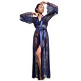 thumbnail image 1 of Long Sheer Boudoir Wedding Kimono Floor Length Lace Bridal Bath Robe Lingerie, 1 of 10