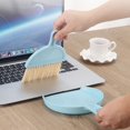 thumbnail image 2 of Zhuge Small Broom and Dustpan Set Mini Dustpan and Brush, Hand Broom and Dustpan Set, Mini Broom and Dustpan Set for Home/Camping/Pets/Dorm (Blue), 2 of 3