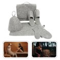 thumbnail image 1 of FONDOTIN 1Set Portable Felt Showering Hats And Gloves Perfect For Sauna And Swimming Activities, 1 of 5
