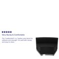 thumbnail image 2 of HERCULES Alon Series Black Leather Concave Chair with Brushed Stainless Steel Base, 2 of 4