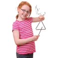thumbnail image 3 of Triangle Instrument,2 Pack Kids Musical Triangles 6-Inch Traditional Triangle Rhythm Educational TRI-6 Steel Rhythm Percussion with Strikers for Child Adult School Percussion Workshops, 3 of 7