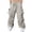Beige, variant on Tumotour Cargo Pants For Men Baggy Cargo High Waist Wide Leg Pants Trendy Casual Parachute Pant Loose Fit Harem Joggers With Pockets