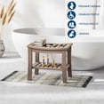thumbnail image 1 of Yiwa Heavy-Duty Shower Bench, 20.6" HDPE Waterproof Bathroom Stool with Storage, 400 lb Weight Capacity, 1 of 7