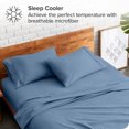thumbnail image 3 of Bare Home Pillowcase Set - Premium 1800 Collection - Double Brushed - Ultra Soft - Standard Size, Coronet Blue, 2 Count, 3 of 7