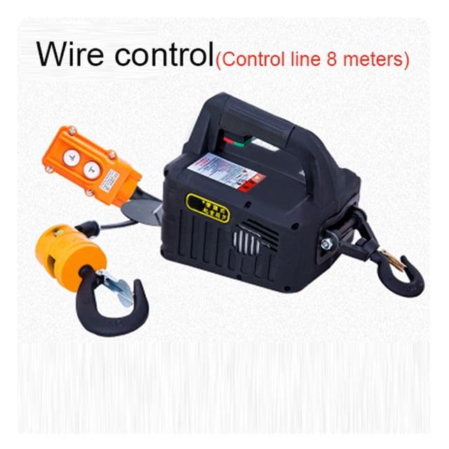500kg Remote Control Crane Hoist Wire Rope Electric Hoist Aluminum Shell Hoist Household Indoor Small Crane Hoist