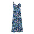 thumbnail image 5 of Ovzne Robes d'Été pour Femmes Robe Robes d'Été pour Femmes Imprimé Sans Manches Col Rond Robe Décontractée Longues Robes Robe d'Été Imprimée Liquidation, 5 of 5