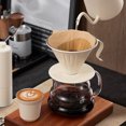 thumbnail image 2 of Visland Coffee Filter Cone Stainless Steel Hand Drip Pour Over Coffee Funnel with Spiral Ribs Dishwasher Safe V-Shaped Coffee Filter for Most Coffee Makers Camping Home Brewing, 2 of 8