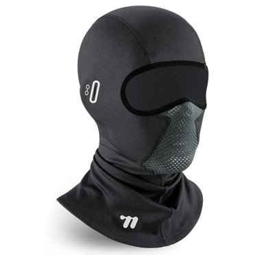 Cagoule d'Hiver Masque de Ski avec Trous pour Lunettes Couvre-Visage Thermique pour Temps Froid Moto Cyclisme