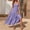 Purple, variant on Mefallenssiah Women'S Bohemian Spaghetti Strap Smocked Tiered Long Beach Sun Dresses Sleeveless Solid Maxi Dress