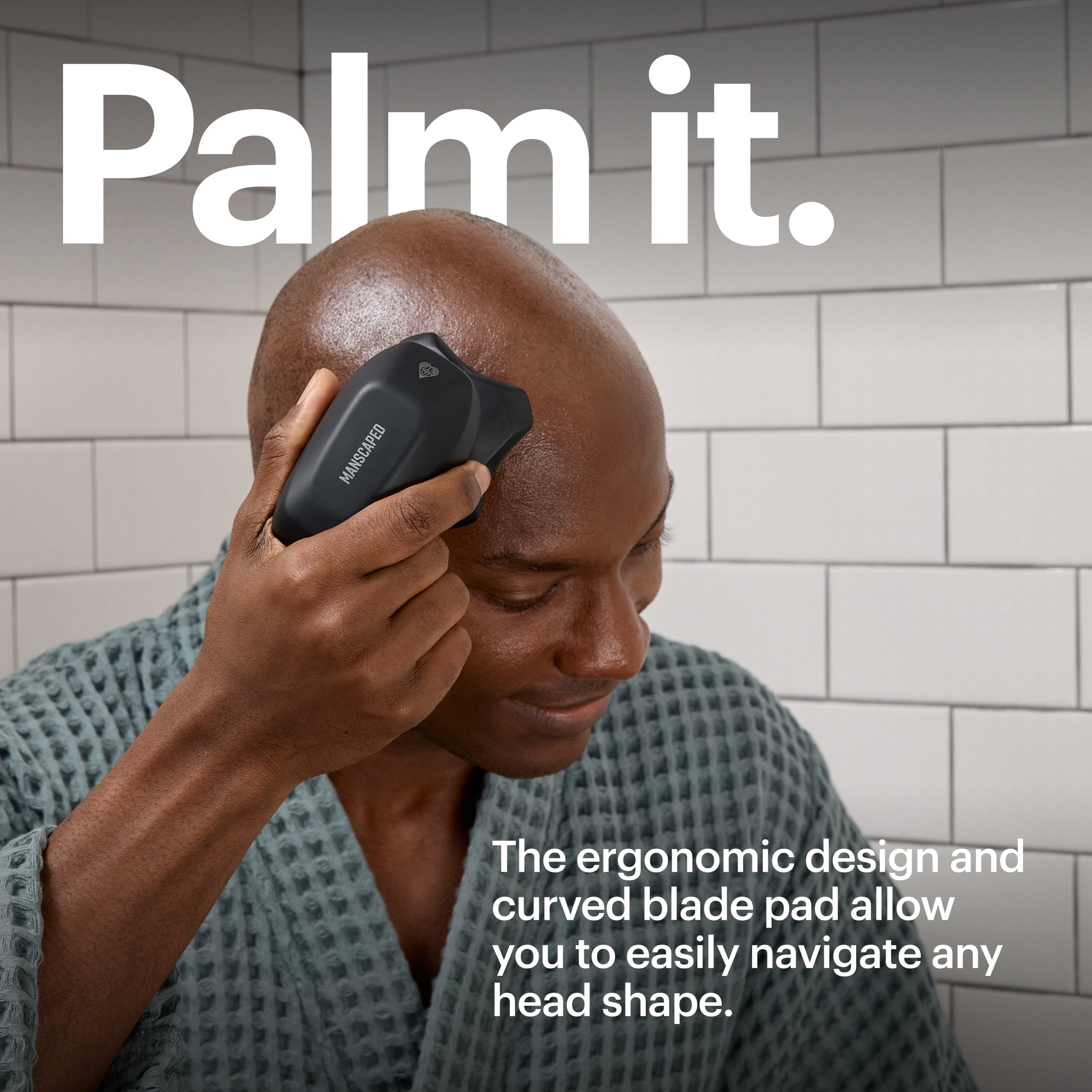 The Dome Shaver Plus Precision Pack MANSCAPED , Rasoir électrique pour la tête, Tondeuse Wet/Dry pour le crâne avec Power Shave Gel