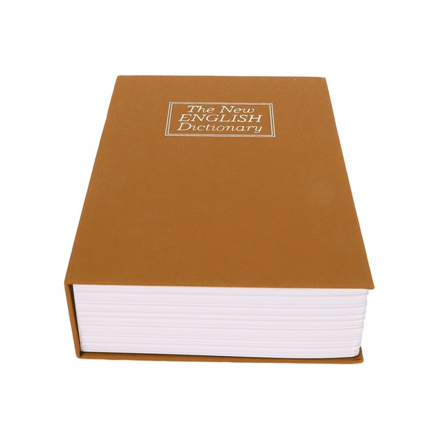 Small Book Safe, Durable Sturdy Book Safe Combination Lock For Traveling Brown