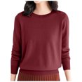 thumbnail image 1 of Kcodviy Chandail Décontracté pour Femme à Col Rond, Collier en Molleton, Chandail Uni à Enfiler, Chandail « Fireside Sweater », Chandails à Enfiler pour Femmes, Chandails Légers à Fermeture Éclair pour Femmes, Chandails d'Hiver pour Femmes, 1 of 7