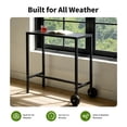thumbnail image 4 of AKDSteel Table de Bar d'Extérieur de 39 Pouces, avec Roues, Table de Salle à Manger Étroite Hauteur Comptoir avec Dessus Imperméable, Table Roulante Robuste pour Pub et Patio pour Balcon, Jardin, Cour Arrière Ou Réception au Bord de la Piscine, 4 of 9