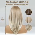 thumbnail image 4 of Long Layered Wigs for Women Middle Part Synthetic Hair Wig with Bangs for Daily Use Perruques A5, 4 of 7