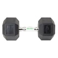 thumbnail image 1 of GoZone Rubber-Coated Hex Dumbbell – Black/Chrome, 1 of 3