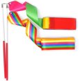 thumbnail image 1 of HUIANER Dance Ribbons Streamers Rhythmic Gymnastic Ribbon Wands Rods for Children Art Dances Baton Twirling 2 Pieces, 1 of 1