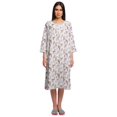 thumbnail image 1 of Moomaya Robe de Nuit d'Allaitement en Coton à Col Rond Imprimée pour Femmes, 1 of 6