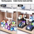 thumbnail image 4 of 1pc Under Sink Organizer, 2-Tier L-Shape Sliding Drawer Type Under Sink Organizers, 4 of 4