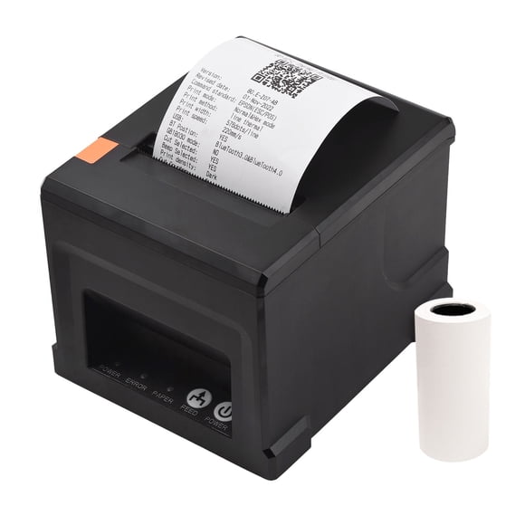 ikayaa 80mm USB+ Receipt Printer POS Printer with Auto Desktop Direct Thermal Printing Compatible with Support ESCPOS for Shipping Business Restaurant Kitchen Supermarket Home Business Retail StorFeatures: ▶ Portable desktop thermal receipt printer, 80mm paper width, 72mm print width, and support 80mm paper roll diameter, 203dpi resolution. Clear printing quality and reliable performance. ▶ USB+ Interface: With USB and Cash drawer interfaces, easy to operate and convenient to print, compatible with Windows XP20037810, Linux system and OS. Support function connecting, available to edit and print with mobile devices. ▶ A variety of content can be printed, multi-language textpicture//1DQR code all support printing. 300mms super fast printing speed which fast to deal with abundant of label commands. ▶ Affordable & Fast Printing: Adopting thermal print head, no need of ink cartridges or ribbons, clear printing, low operation cost, thermal paper is easy to buy. And with auto cuter, which is easier to take off the receipt paper. ▶ Widely Applicable: Compatible with ESCPOS instruction set. Can be widely used in supermarket, takeaway, sports lottery, restaurant, retail store, tax, bank, post, etc. Specification: Model: POS-8360 Printer Dimension: 16x13.5x12.15cm Print Method: Direct Line Thermal Interfaces: USB+ Print Comand: ESC / POS command Print Speed: 220mms Resolution: 203DPI (8dotmm) TPH Reliability: 100km Auto : Partial Life: 1.5 million cuts : support downloading and printing Line Spacing: 3.75mm (Adjustable by commands) Extension Character Sheet: PC437(Standard Europe)、Katakana、PC850(Multilingual)、PC860(Portuguese)、PC863(Canadian)、PC865(Nordic)、West Europe、Greek、Hebrew、East Europe、Iran、WPC1252、PC866(Cyrillic#2)、PC852(Latin2)、PC858、IranII、Latvian、Arabic、Thai、PT151(1251) Character Size: ANK,Font A: 1.5x3.0mm(12x24 dots) Font B:1.1x2.1mm(9x17 dots) Chinese, Traditional Chinese:3.0x3.0mm(24x24 dots) Supported Code: 1D: UPC-A / UPC-E / JAN13 (EAN13) / JAN8 (EAN8) / CODE39 / ITF / CODABAR / CODE93 / CODE128 2D: QR CODE,PDF417 Input Buffer: 2048K bytes NV Flash: 56K bytes Driver: Win2003 / WinXP / Win7 / WIN8 / WIN10 / Linux / OS ; Support IOS / Android Power: Input AC /, 50~60Hz; Output: DC 24V2.5A Paper Types: Thermal Roll Paper Paper Width: 79.5±0.5mm / φ 80 mm Print Width: 72mm Paper Thickness: 0.06-0.08 mm Work Environment: (0~45℃) humidity(10~80%) Storage Environment: (-10~60℃) humidity(10~90%) Mechanical Noise: less than 60dB Package Size: 20x18x14cm7.8x7x5.5in Package Weight: 1115g39.3oz Note: 1. Please download the driver via: www.cnfujun.comd33 2. Compatible with various App-Loyverse (RetailClothing), iREAP(RetailInventory), CasierStock(ShoppingInventory Management), Kyte(Mobile Sales), etc. Please make sure your cellphone is compatible with these softwares. 3. This receipt printer is not compatible with UbereatsGrubhubDoordashLightspeedPostmates//ChromebookClover Packing List: 1 x Receipt Printer 1 x 80mm Thermal Paper Roll 1 x Power Cable 1 x Instruction Manual