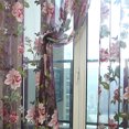 thumbnail image 4 of 100x200cm Elegant Floral Pattern Tulle Voile Door Window Curtain Window curtain Drape Panel Sheer Scarf Valances, 4 of 8