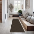 thumbnail image 3 of Mainstays Indoor Modern Geometric Machine Tufted Dark Brown Runner Rug,  2' x 7', Machine Washable, Non-Skid Backing, 3 of 5