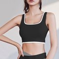 thumbnail image 2 of Virmaxy Womens High Impact Sports Bra Shock-Absorbing Gathering Collection and Complementary Breast Color Matching Edging No Wear Sports Bra Black-2 XL, 2 of 4