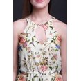 thumbnail image 3 of Bimba Robe Maxi à Imprimé Floral pour Femmes, Col Rond, Taille à Cordon, avec Fentes Latérales, Tenue d'Été - Très Petit, 3 of 6