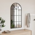 thumbnail image 1 of vidaXL Miroir Mural Noir 50x100 cm Arche Fer, 1 of 4