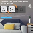 thumbnail image 2 of Track Sockets Power Track Socket Outlet Versatile Electric Mobile Track Socket Power Track Adapter, 2 of 7