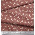 thumbnail image 3 of Soimoi Satin Silk Fabric Leaves & Reindeer Animal Decor Fabric Printed Yard 42 Inch Wide, 3 of 3