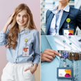 thumbnail image 4 of ORUYROP Retractable Badge Holder, Lightweight Plastic Badge Reel Retractable Card Holder with Key Ring Backing Belt Clip for Nurse,Volunteer,Teacher,Student,Office Worker (Frosted Powder 3pack, 4 of 6