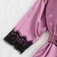 thumbnail image 4 of LSLJS Women Lace Satin Wireless Bra Camisole Shorts Pajamas Robe Four Piece Set, Lingerie Sets, 4 of 9