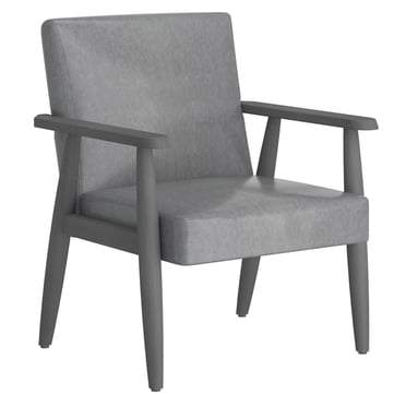 Chaise d’appoint de mi-siècle moderne en tissu, beige
