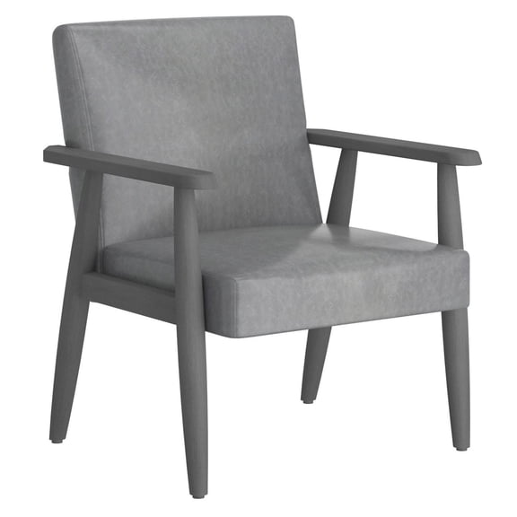 Chaise d’appoint de mi-siècle moderne en tissu, beige