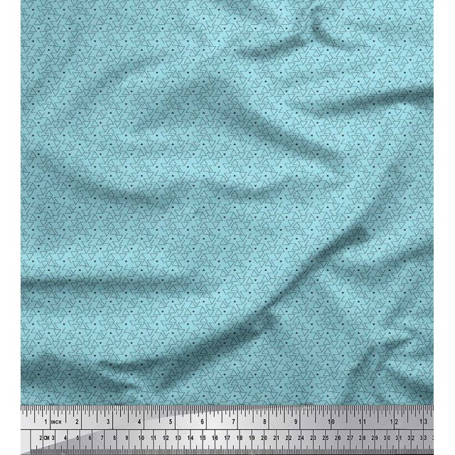Soimoi Cotton Jersey Fabric Triangle Shirting Decor Fabric Printed Yard 58 Inch Wide