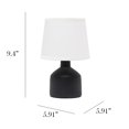 thumbnail image 3 of Simple Designs LT2080-BLK Mini Lampe de Table en Céramique Bocksbeutal, Noir, 3 of 6