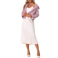 thumbnail image 2 of INSPIRE CHIC Veste Courte Duveteuse pour Femme en Fausse Fourrure à Col Rabattu, Ouverte à l'Avant, S Rose, 2 of 5