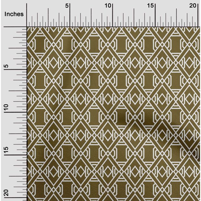 oneOone Viscose Chiffon Fabric Check & Geometric Print Fabric By The Yard 42 Inch Wide