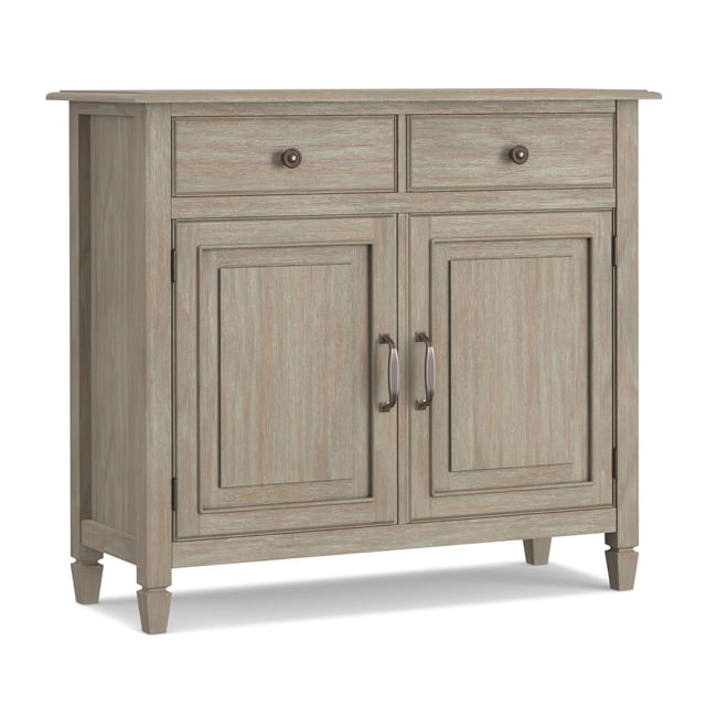 Connaught Armoire de Rangement d'Entrée Traditionnelle en Bois de 40 Pouces de Large, Gris Vieilli
