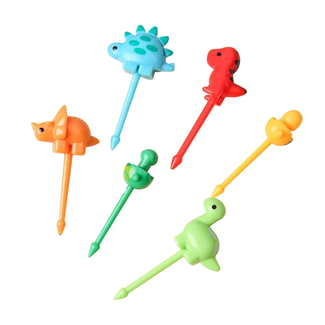 Animal-Shaped Plastic Fruit Forks for Kids’ Lunchboxes, Snacks, and Party Platters