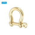 thumbnail image 3 of Uxcell D-Ring Shackle Inner Width Solid Brass Screw Hook Small Bow Shackles 3/8 inch, 3 of 5