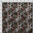 thumbnail image 4 of oneOone Polyester Spandex Black Fabric Leaves Sewing Craft Projects Fabric Prints By Yard 56 Inch Wide, 4 of 5
