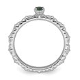 thumbnail image 2 of Bague en Argent Sterling Stackable Expressions Émeraude Créée Pierre Unique Taille 7, 2 of 3